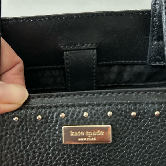 Kate Spade West Street Abby Satchel Pebbled Leather Black Satchel - Picture 5 of 11
